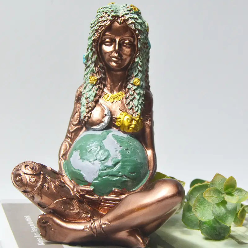 Millyear Mother Earth Resin Ornament for Home Decor