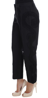 Dolce & Gabbana Elegant Black Torero Capri Pants