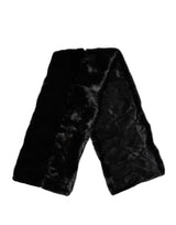 Dolce & Gabbana Black Fur Shawl Neck Wrap Cover Collar Scarf