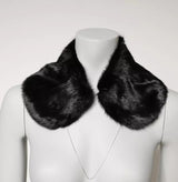 Dolce & Gabbana Black Fur Shawl Neck Wrap Cover Collar Scarf