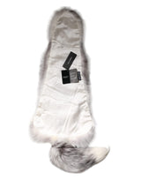 Dolce & Gabbana White Fox Fur Neck Wrap Warmer Winter Scarf