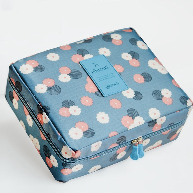 Portable Toiletry Organizer Cosmetic Bag for Ladies