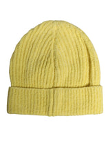 Dolce & Gabbana Yellow Cotton Knitted Winter Beanie Hat
