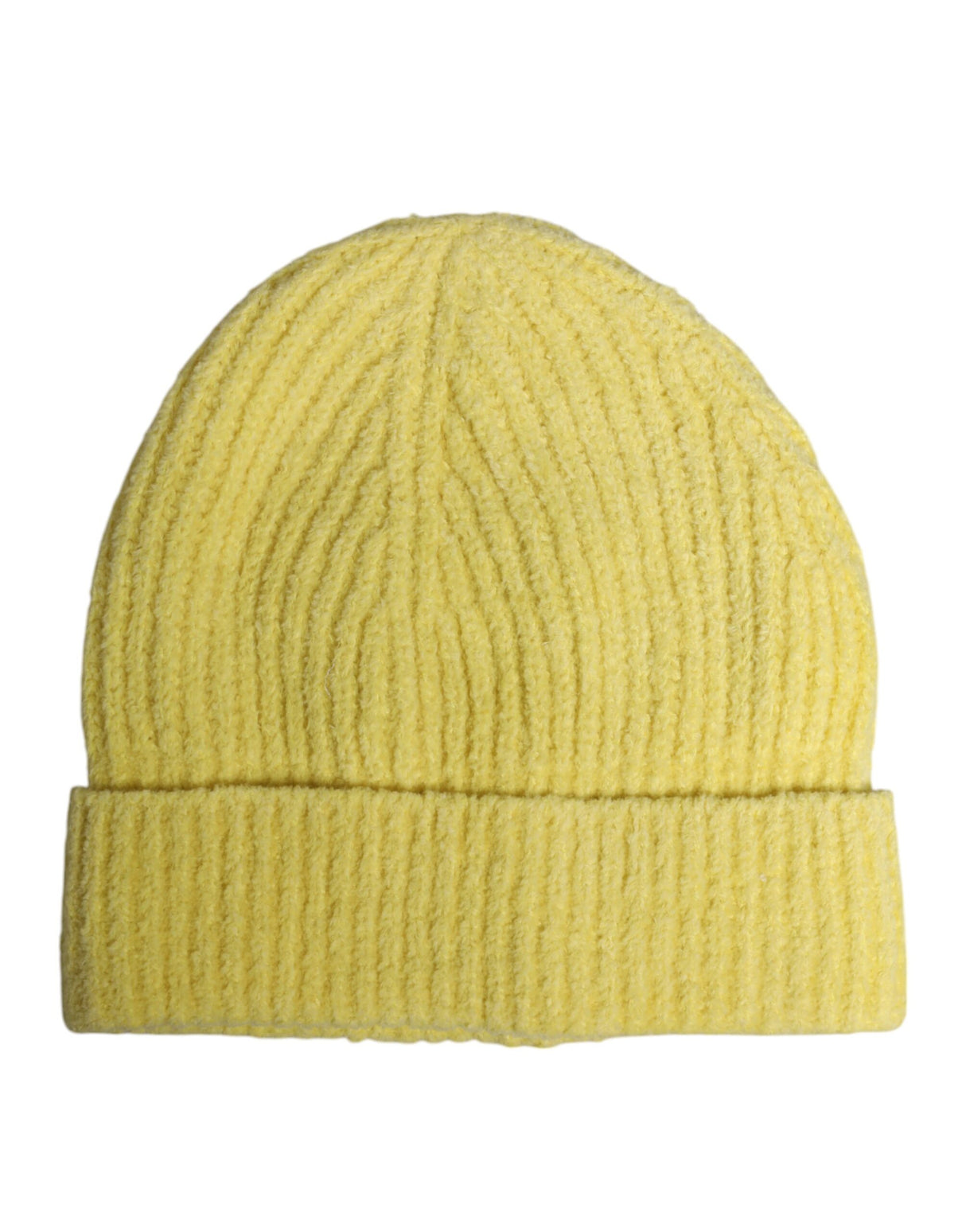 Dolce & Gabbana Yellow Cotton Knitted Winter Beanie Hat