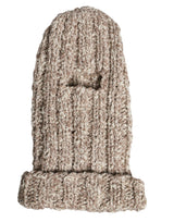 Dolce & Gabbana Beige Wool Knitted Ski Mask Balaclava Hat