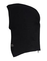 Dolce & Gabbana Black Wool Whole Head Wrap Balaclava Hat