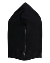 Dolce & Gabbana Black Wool Whole Head Wrap Balaclava Hat