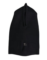 Dolce & Gabbana Black Wool Whole Head Wrap Balaclava Hat
