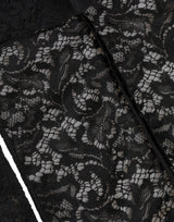 Dolce & Gabbana Black Floral Lace Whole Head Wrap Hat