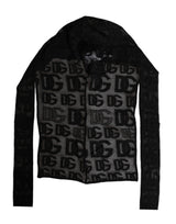 Dolce & Gabbana Black Logo Mesh Whole Head Wrap Hat