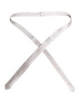 Dolce & Gabbana White Solid Silk Adjustable Necktie Tie