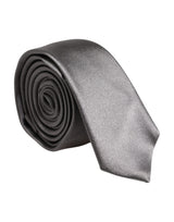 Dolce & Gabbana Metallic Silver Silk Adjustable Necktie Tie