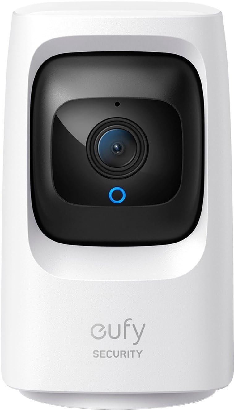 eufy Security Solo IndoorCam P24 4MP Pan & Tilt Wi-Fi Security Indoor Camera with Night Vision (Renewed)
