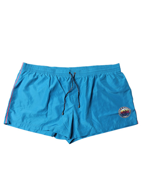 Dolce & Gabbana Turquoise Logo Beachwear Shorts 2Pc Swimwear