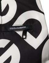 Dolce & Gabbana Black White Logo Beachwear Shorts Swimwear