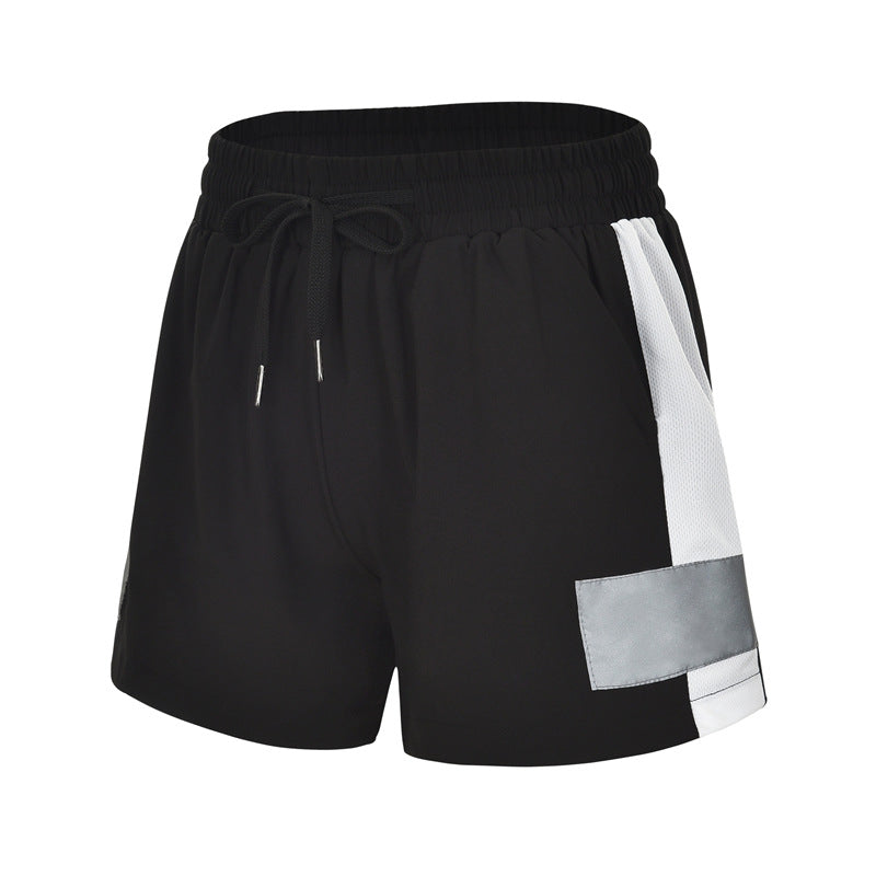 Reflective Plus Size Quick-Dry Yoga Fitness Shorts