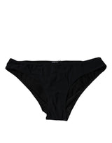 Dolce & Gabbana Black Nylon Stretch Mid Waist Panty Underwear
