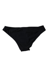 Dolce & Gabbana Black Nylon Stretch Mid Waist Panty Underwear