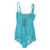 Dolce & Gabbana Blue Tulle Balconette Bra Bodysuit Underwear