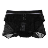 Dolce & Gabbana Black Tulle Nylon Mid Waist Panty Underwear