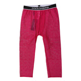 Dolce & Gabbana Fuchsia DG Logo Nylon Cropped Tights Underwear