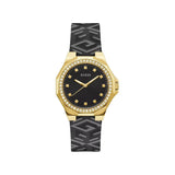 Guess Black Leather Dress Watch