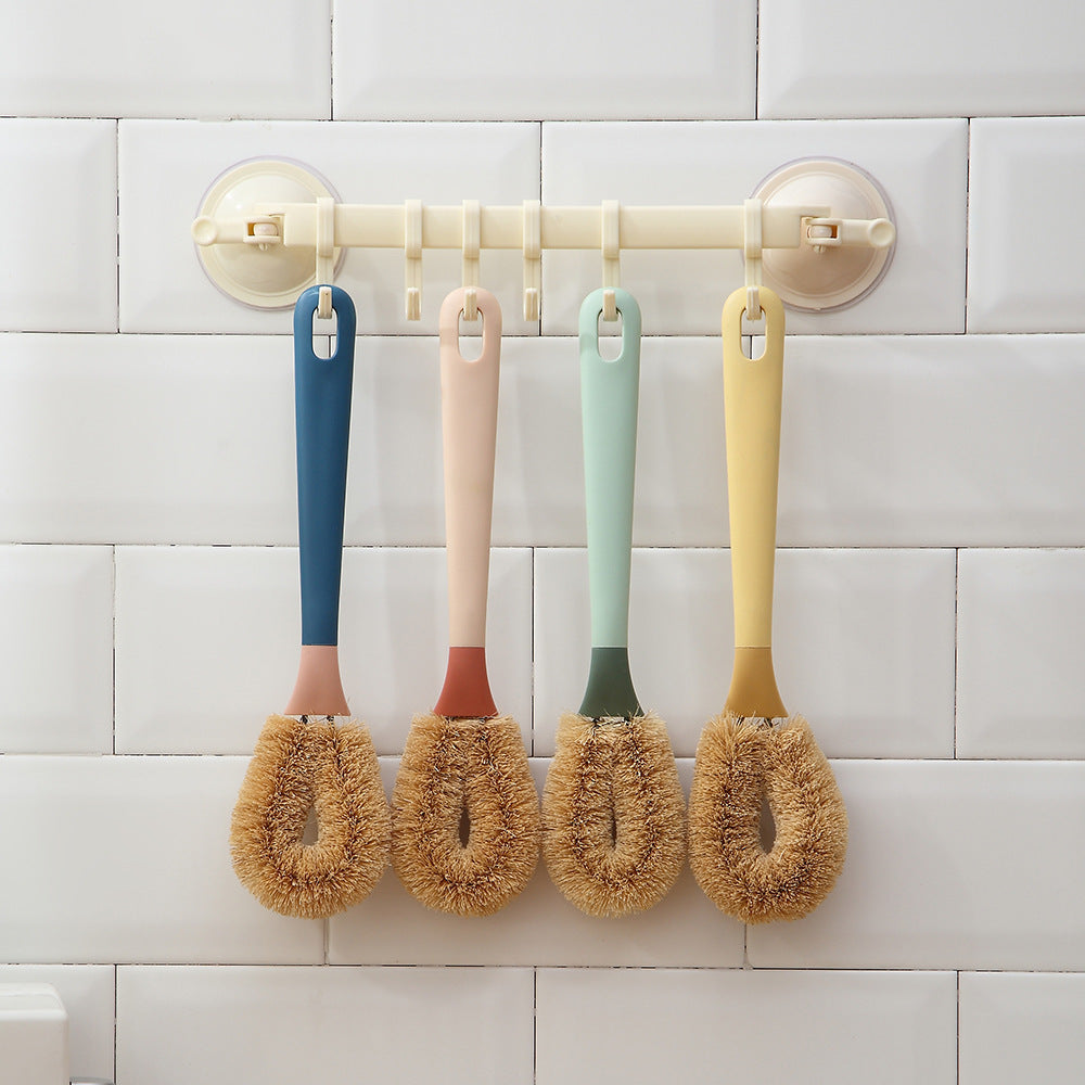 Durable Long Handle Pot Brush for Cleaning Pans