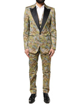 Dolce & Gabbana Multicolor Camouflage SICILIA 3 Piece Suit