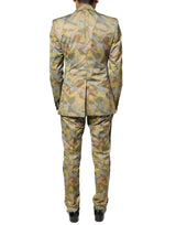 Dolce & Gabbana Multicolor Camouflage SICILIA 3 Piece Suit