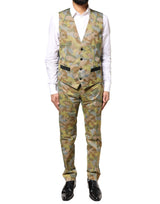 Dolce & Gabbana Multicolor Camouflage SICILIA 3 Piece Suit