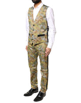 Dolce & Gabbana Multicolor Camouflage SICILIA 3 Piece Suit