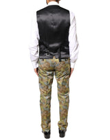 Dolce & Gabbana Multicolor Camouflage SICILIA 3 Piece Suit