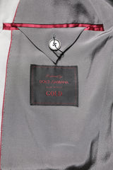 Dolce & Gabbana Light Gray Wool GOLD 2 Piece Formal Suit