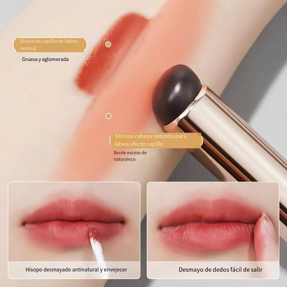 Q Bomb Portable Silicone Lip Brush and Concealer Brush