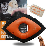 FluffPals Quadra-Brush Pet Hair Remover Tool for Car - Cat Dog Hair Remover for Car Interior - Apartment Essential for Bed Couch Clothes Blanket Carpet and Furniture
