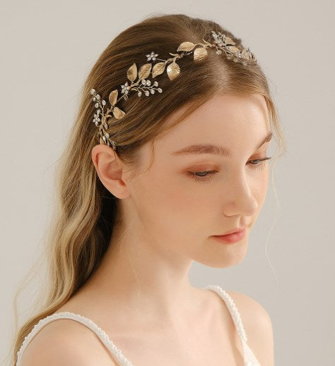 D2357 Lace Headband - Handmade Bridal Accessory
