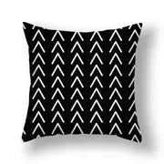 Black Geometric Line Pillowcase for Home Office 18x18"