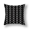 Black Geometric Line Pillowcase for Home Office 18x18"