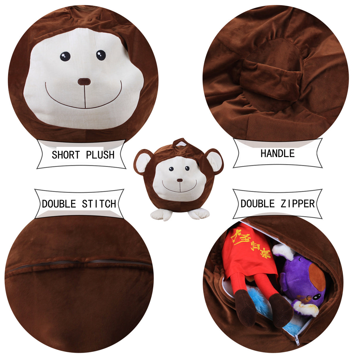 Cartoon Animal Toy Storage Bag