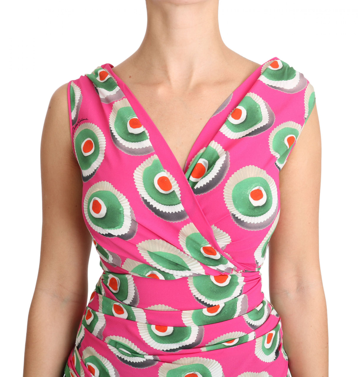 Dolce & Gabbana Sicilian Cake Print Sleeveless Silk Top