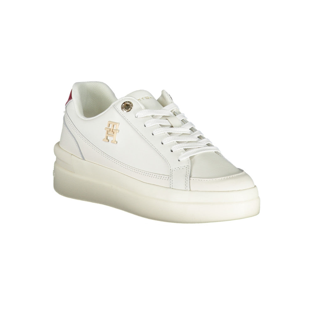 Tommy Hilfiger White Sneakers with Red Details - Women's