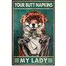 Funny Bathroom Rules Goat Poster - Home Wall Decor 8x12