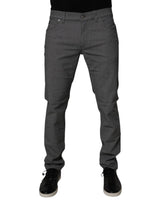 Dolce & Gabbana Gray Cotton Stretch Skinny Denim Jeans