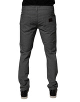Dolce & Gabbana Gray Cotton Stretch Skinny Denim Jeans