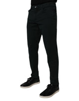 Dolce & Gabbana Dark Green Cotton Loose Men Denim Jeans