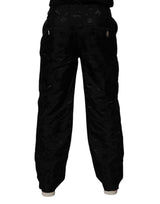 Dolce & Gabbana Black Logo Monogram Straight Pants
