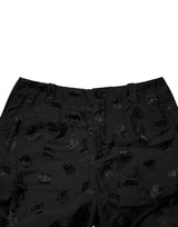 Dolce & Gabbana Black Logo Monogram Straight Pants