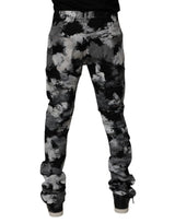 Dolce & Gabbana Multicolor Camouflage Tattered Skinny Denim Jeans