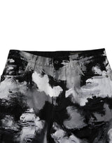 Dolce & Gabbana Multicolor Camouflage Tattered Skinny Denim Jeans