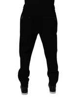 Dolce & Gabbana Black Wool Stretch Jogger Pants